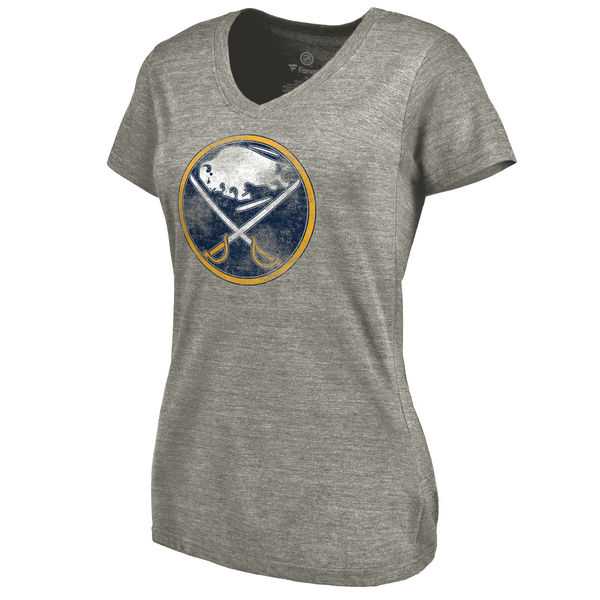 Women's Buffalo Sabres Distressed Team Logo Tri Blend V Neck T-Shirt Ash FengYun,We sell and wholesale Women's Buffalo Sabres Distressed Team Logo Tri Blend V Neck T-Shirt Ash FengYun on line form chian!